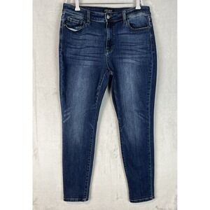 Judy Blue Blue Miles City Jeans Women 13/31 Blue Wash Stretch Slim Fit Whisker